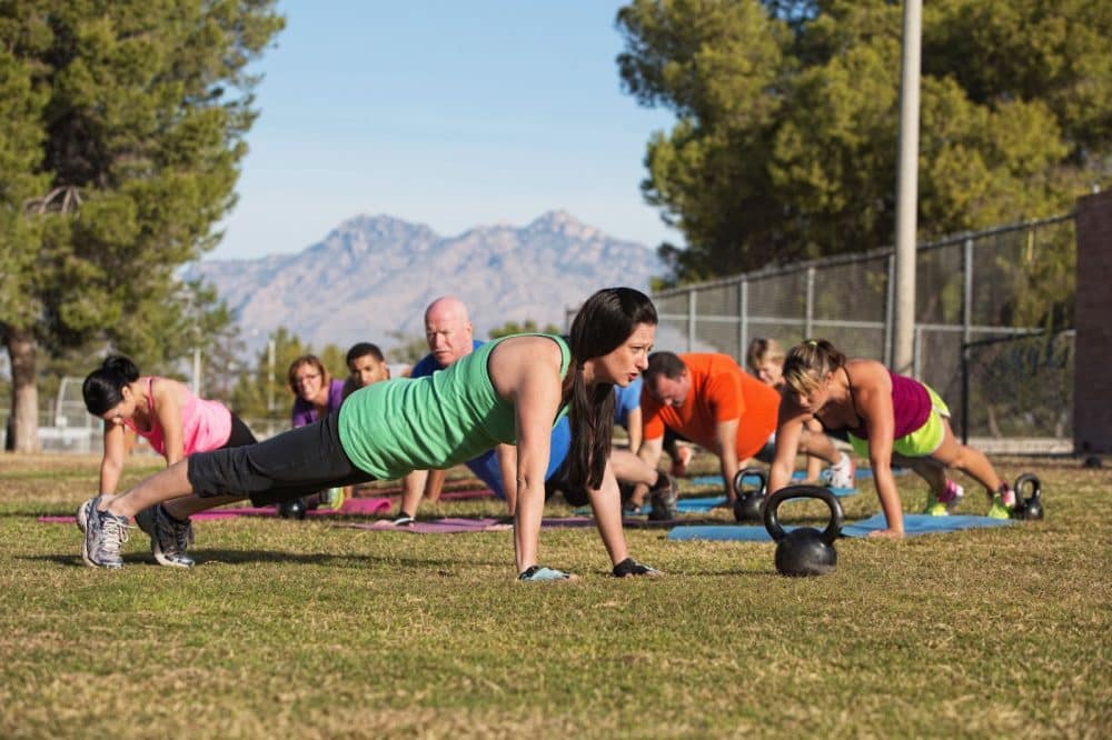 Freelance personal trainer outdoor workouts